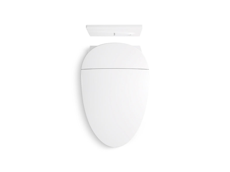 KOHLER K-76395 Veil Wall-hung Compact Elongated Smart Toilet Bowl, Dual-flush