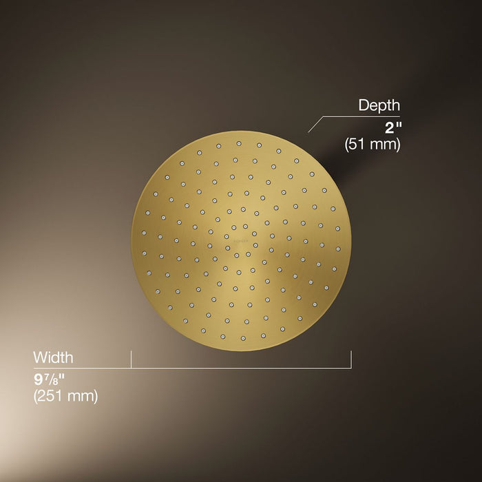 KOHLER K-76465-Y Awaken 10" single-function rainhead, 2.5 gpm