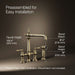 Kohler Artifacts Three-hole bridge kitchen sink faucet with side sprayer