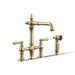 Kohler Artifacts Three-hole bridge bar sink faucet with side sprayer