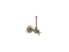 KOHLER 1/2" angle supply with stop, cross handle and rigid vertical tube