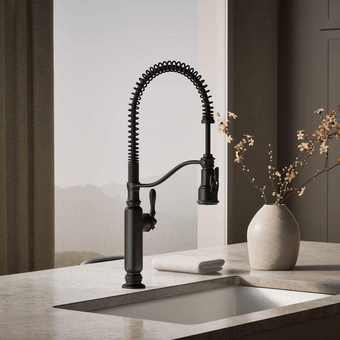KOHLER K-77515 Tournant Semi-professional kitchen sink faucet with three-function sprayhead