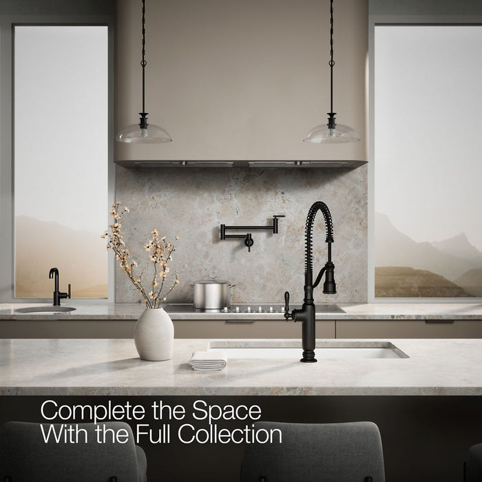 KOHLER K-77515 Tournant Semi-professional kitchen sink faucet with three-function sprayhead