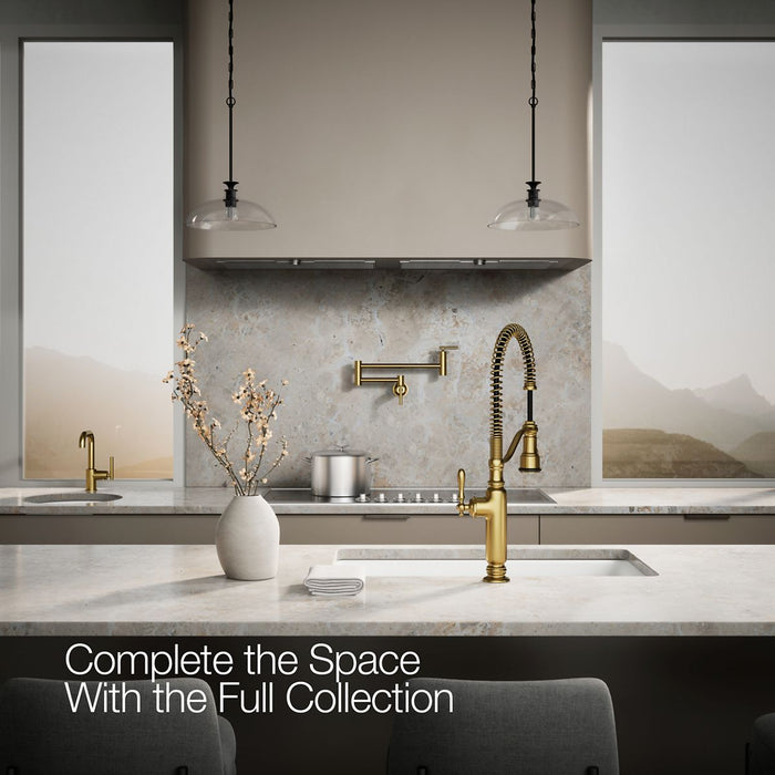 KOHLER Tournant Semi-professional kitchen sink faucet with three-function sprayhead