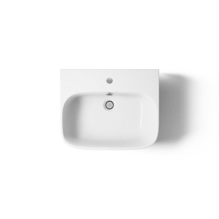 KOHLER K-77768-1 ModernLife 21-3/4" rectangular wall-mount bathroom sink, white - view 2