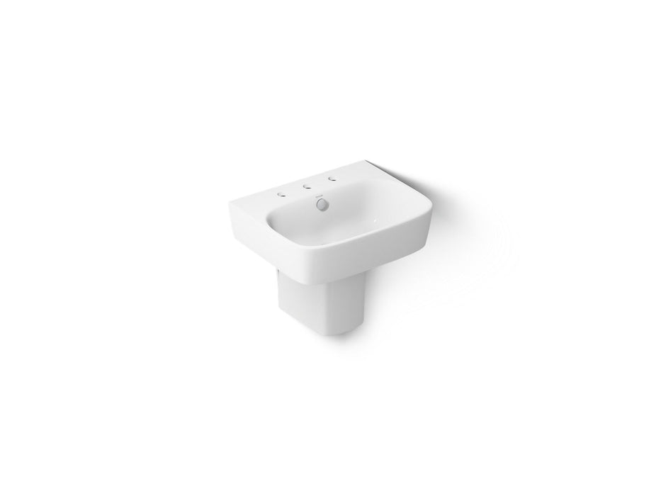 KOHLER K-77768-8 ModernLife 21-3/4" rectangular wall-mount bathroom sink, white