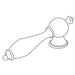KOHLER K-77889 Lever Handle Assembly W/ White Insert