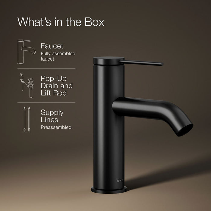 KOHLER K-77958-4A Components Single-handle bathroom sink faucet, 1.2 gpm