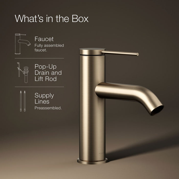 KOHLER K-77958-4A Components Single-handle bathroom sink faucet, 1.2 gpm