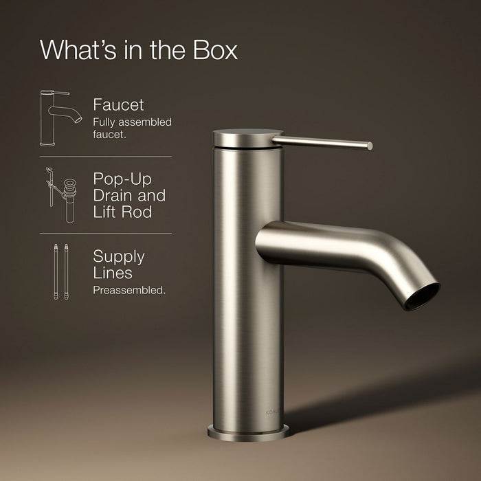 KOHLER K-77958-4A Components Single-handle bathroom sink faucet, 1.2 gpm