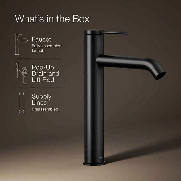 Kohler Components Tall single-handle bathroom sink faucet, 1.2 gpm