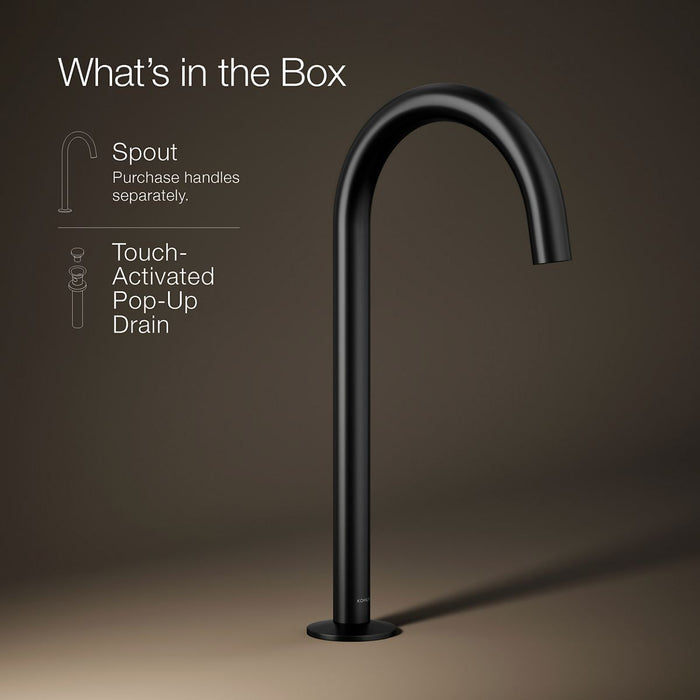KOHLER K-77965 Components Bathroom sink faucet spout with Tube design, 1.2 gpm