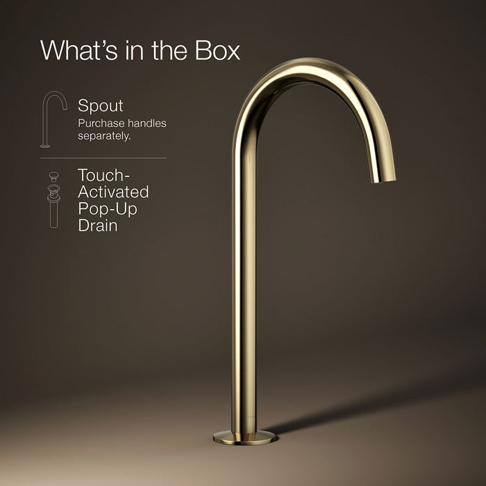 KOHLER KOHLER K-77965 Components Bathroom sink faucet spout with Tube design, 1.2 gpm