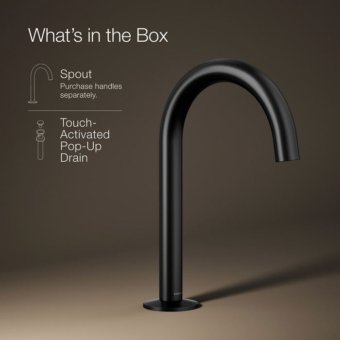 KOHLER K-77967 Components Bathroom sink faucet spout with Tube design, 1.2 gpm