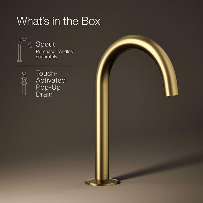 KOHLER KOHLER K-77967 Components Bathroom sink faucet spout with Tube design, 1.2 gpm