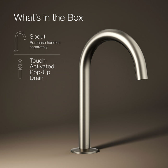 KOHLER K-77967 Components Bathroom sink faucet spout with Tube design, 1.2 gpm