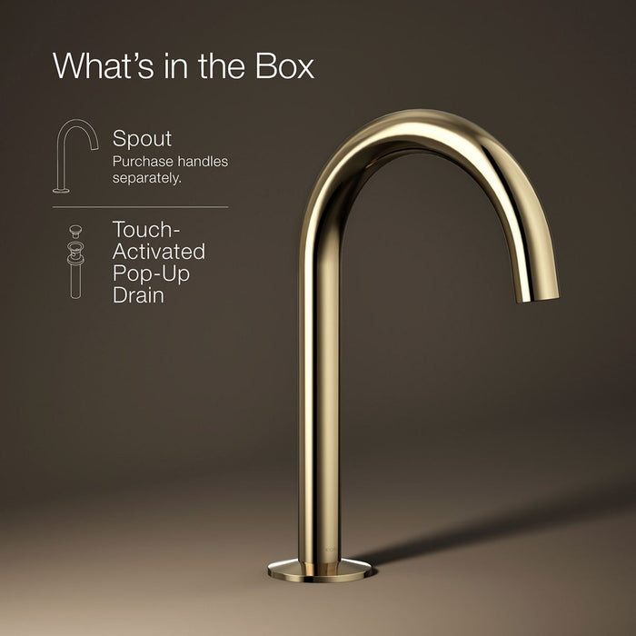KOHLER KOHLER K-77967 Components Bathroom sink faucet spout with Tube design, 1.2 gpm