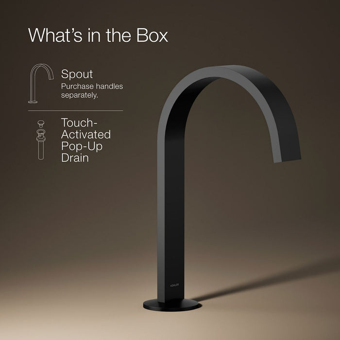 KOHLER Components Bathroom sink faucet spout with Ribbon design, 1.2 gpm