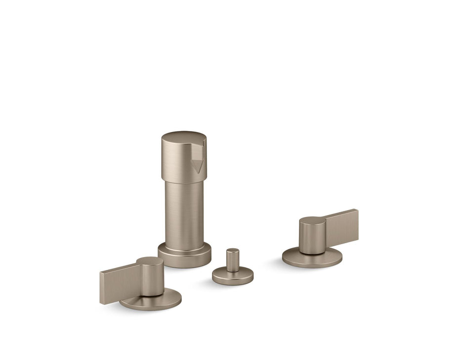 Kohler Components Widespread bidet faucet with Lever handles