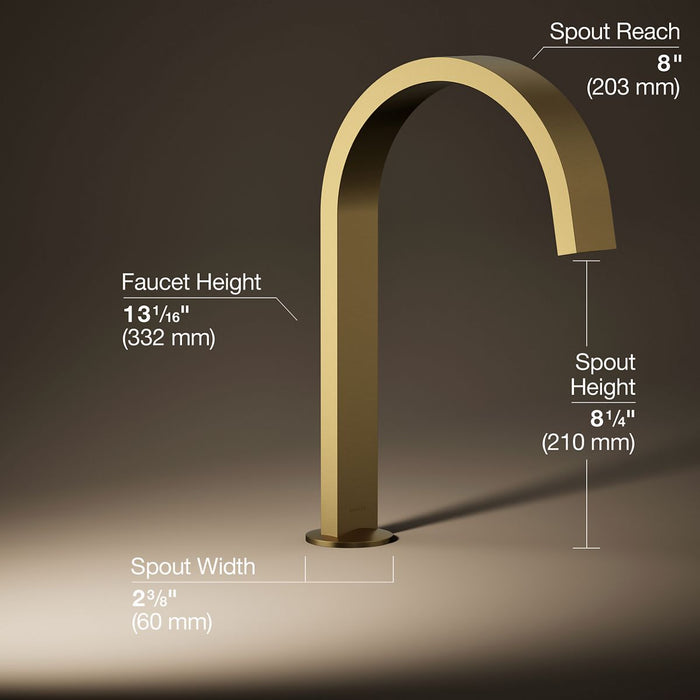 KOHLER K-77986 Components Deck-mount bath spout with Ribbon design