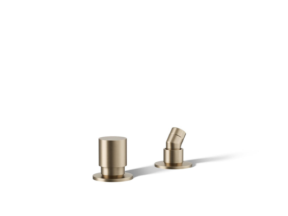 KOHLER K-77989 Components Deck-mount handshower holder and two-way diverter valve, vibrant brushed bronze