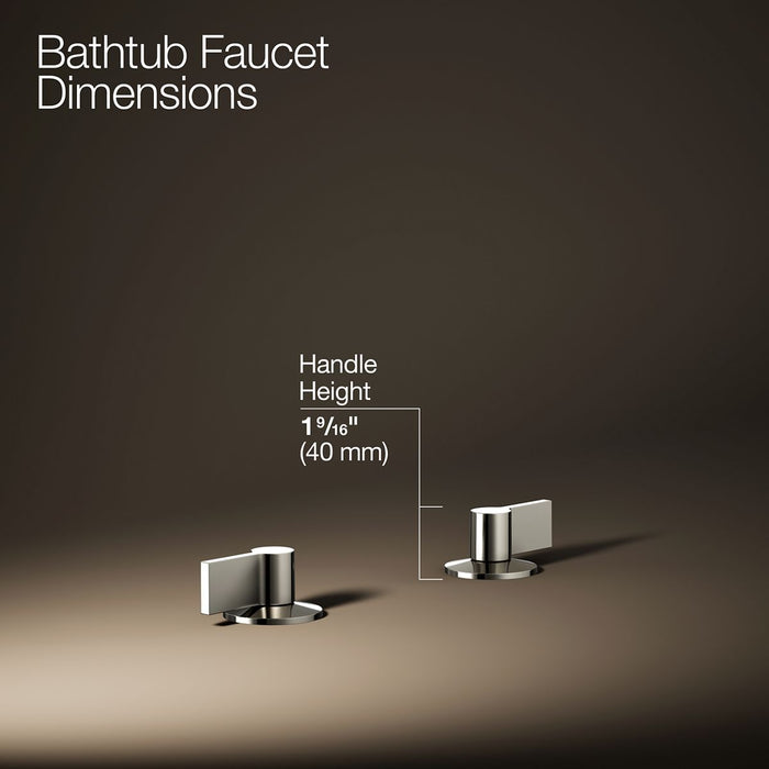 KOHLER K-77990-4 Components Deck-mount bath faucet handles with Lever design