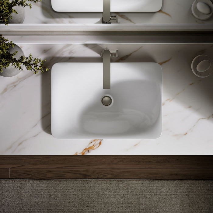 KOHLER K-7799 Carillon 21-1/4" rectangular drop-in bathroom sink, no overflow