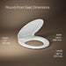 KOHLER K-78059-RL Rutledge Nightlight ReadyLatch Quiet-Close round-front toilet seat