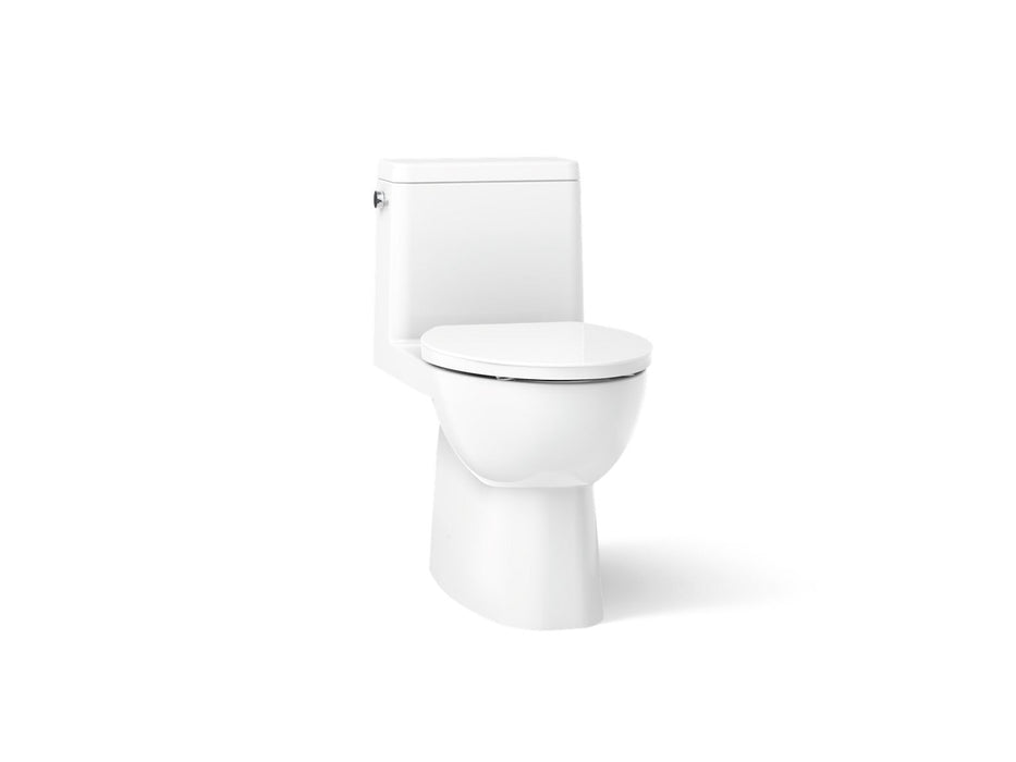 KOHLER K-78080 Reach One-piece compact elongated toilet with skirted trapway, 1.28 gpf