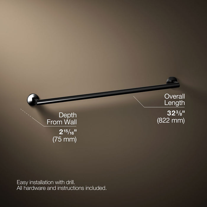 KOHLER K-78374 Components 30" towel bar, matte black - view 3