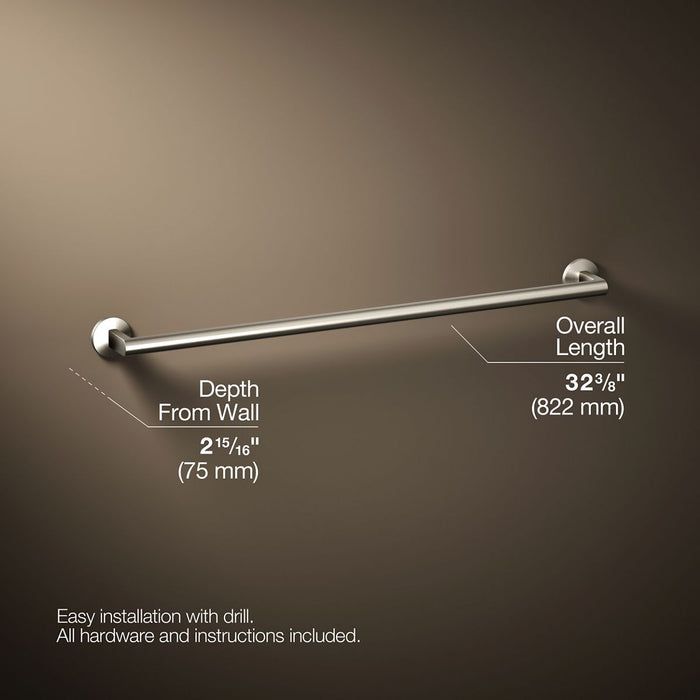 KOHLER K-78374 Components 30" towel bar, vibrant brushed nickel - view 5