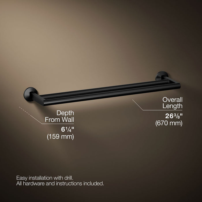 KOHLER K-78375 Components Double towel bar