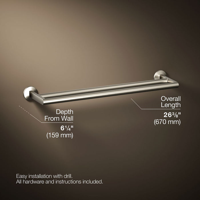 KOHLER K-78375 Components Double towel bar