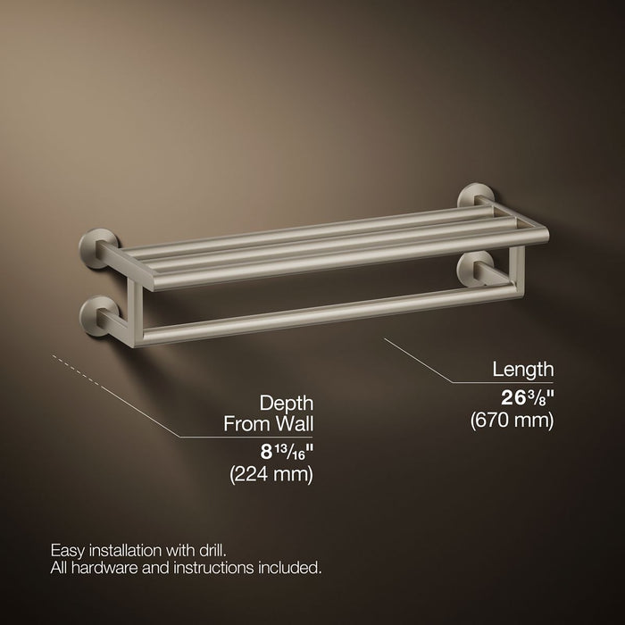KOHLER K-78376 Components Hotelier, vibrant brushed nickel - view 5