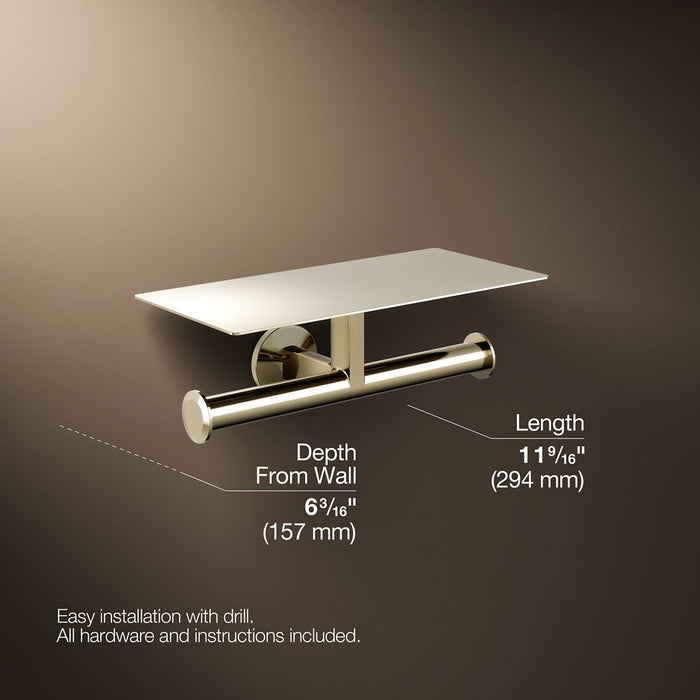KOHLER KOHLER K-78384 Components Covered double toilet paper holder