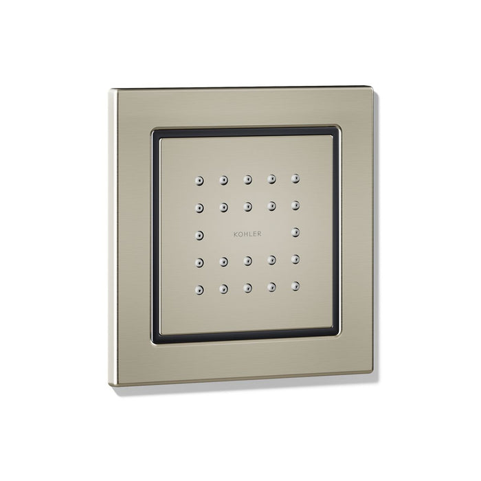 KOHLER K-8003 WaterTile Square 22-nozzle single-function body spray, 2.5 gpm, vibrant brushed nickel - view 4