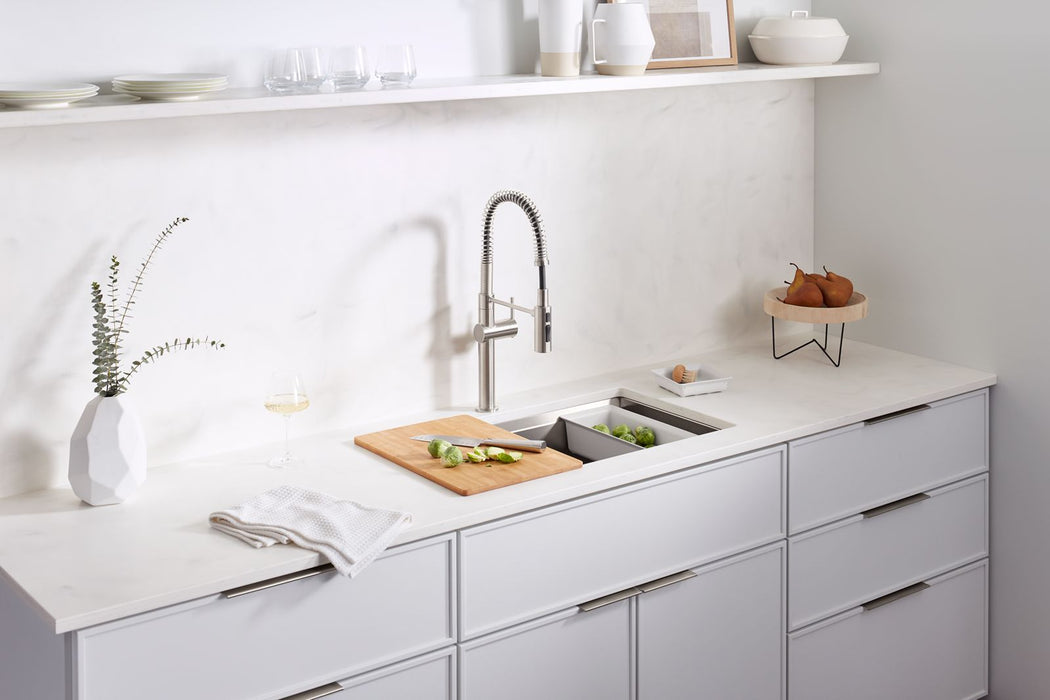 KOHLER K-80084-1PC Task 33" top-/undermount single-bowl workstation kitchen sink