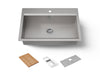 KOHLER K-80084-1PC Task 33" top-/undermount single-bowl workstation kitchen sink