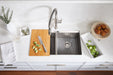 KOHLER K-80085-1PC Task Smart Divide 33" top-/undermount double-bowl workstation kitchen sink