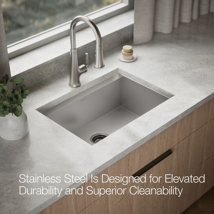 KOHLER K-80086-1PC Task 27" top-/undermount single-bowl workstation kitchen sink