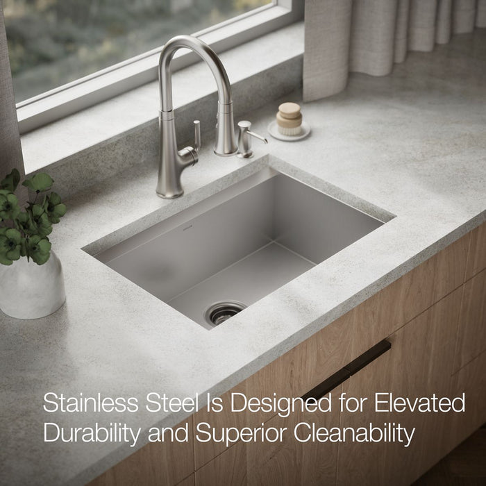 Kohler Task 27" top-/undermount single-bowl workstation kitchen sink