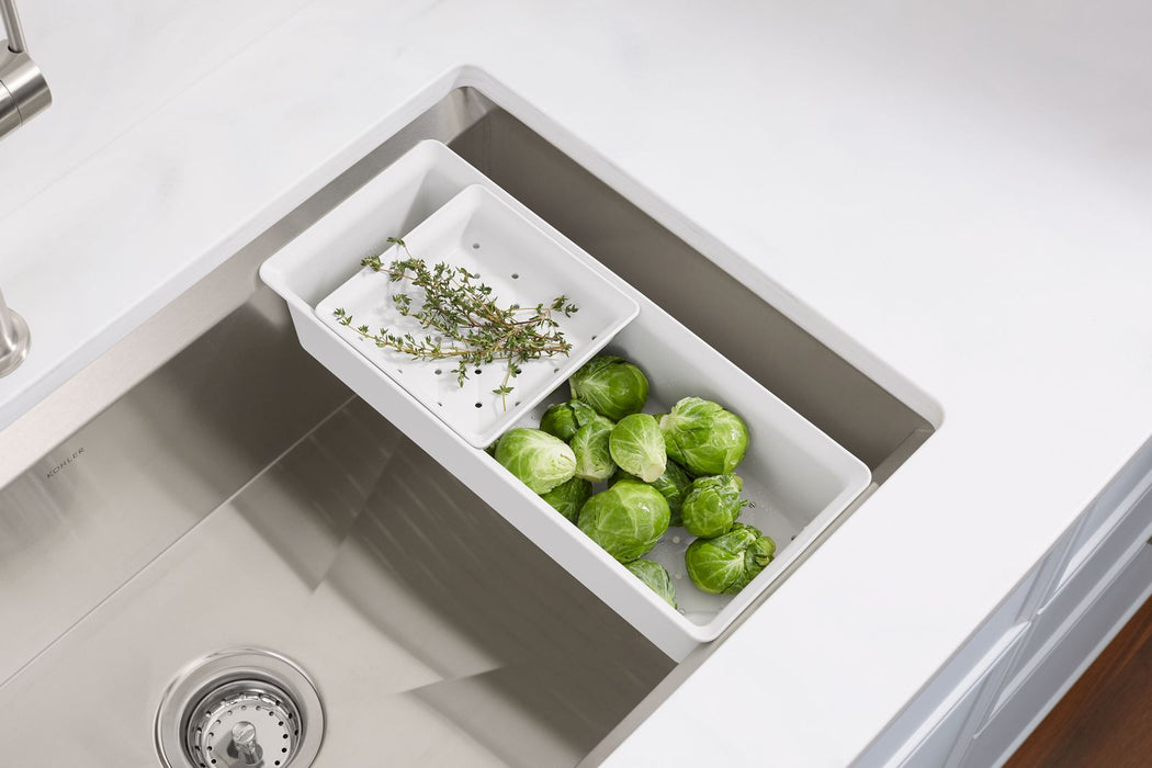 KOHLER K-80086-1PC Task 27" top-/undermount single-bowl workstation kitchen sink