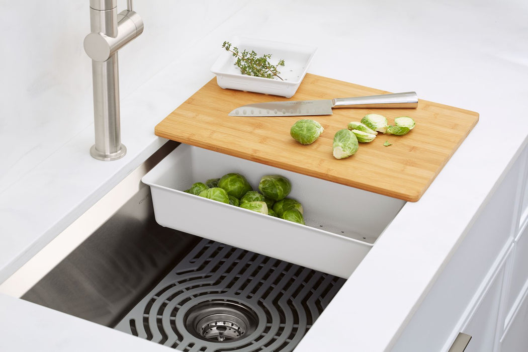 KOHLER K-80086-2PC Task 27" top-/undermount single-bowl workstation kitchen sink