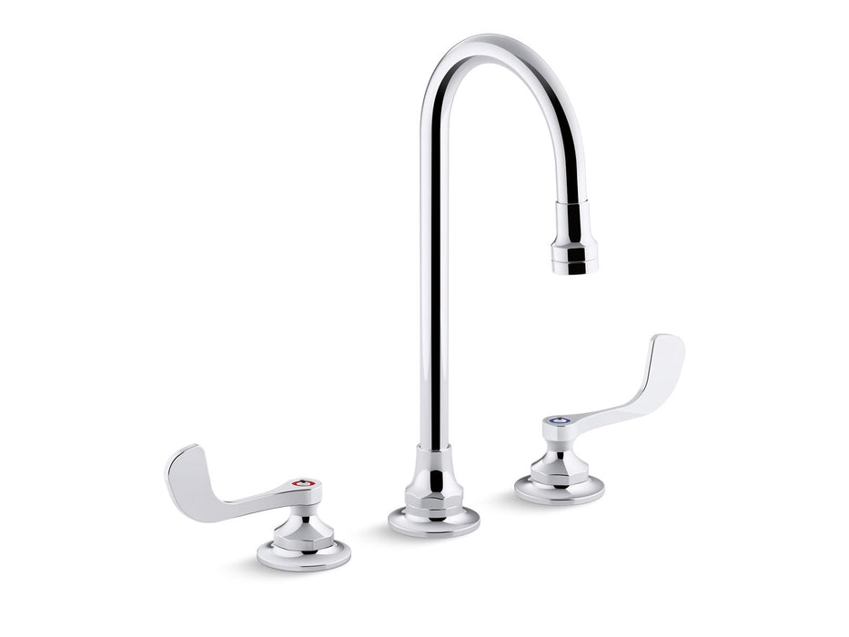 KOHLER K-800T70-5AKA Triton 1.0 gpm widespread bathroom sink faucet with aerated flow, gooseneck spout and wristblade...