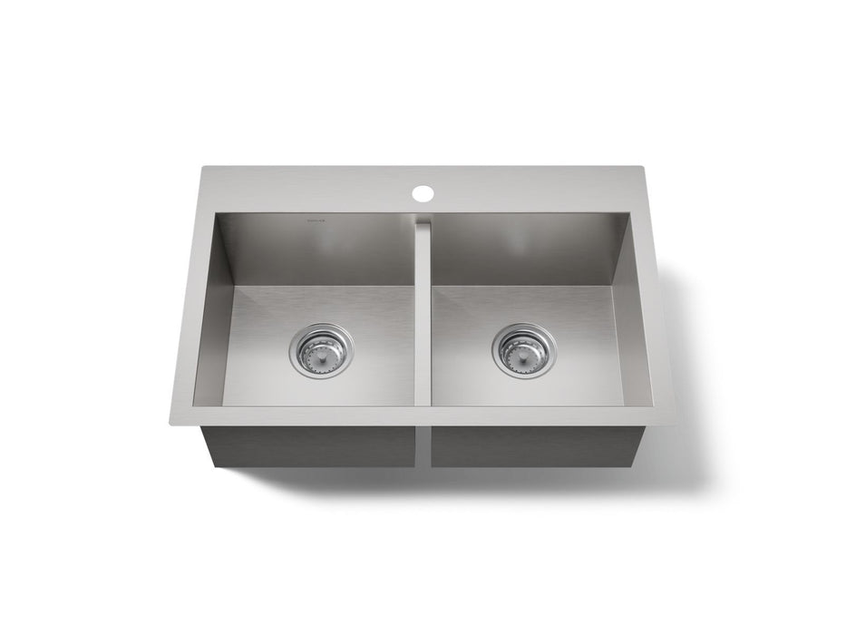 KOHLER K-80167-1 Vault 30-1/2" Top-/undermount Double-bowl Kitchen Sink