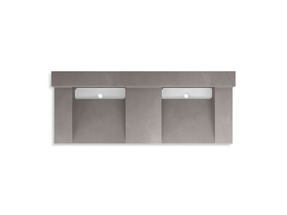 KOHLER K-81025-BSS Constellation 60" wall-mount basin lavatory system with backsplash