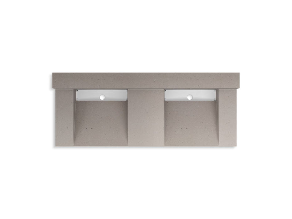 KOHLER K-81025-BSS Constellation 60" wall-mount basin lavatory system with backsplash