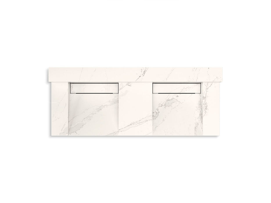 KOHLER K-81025-BSS Constellation 60" wall-mount basin lavatory system with backsplash