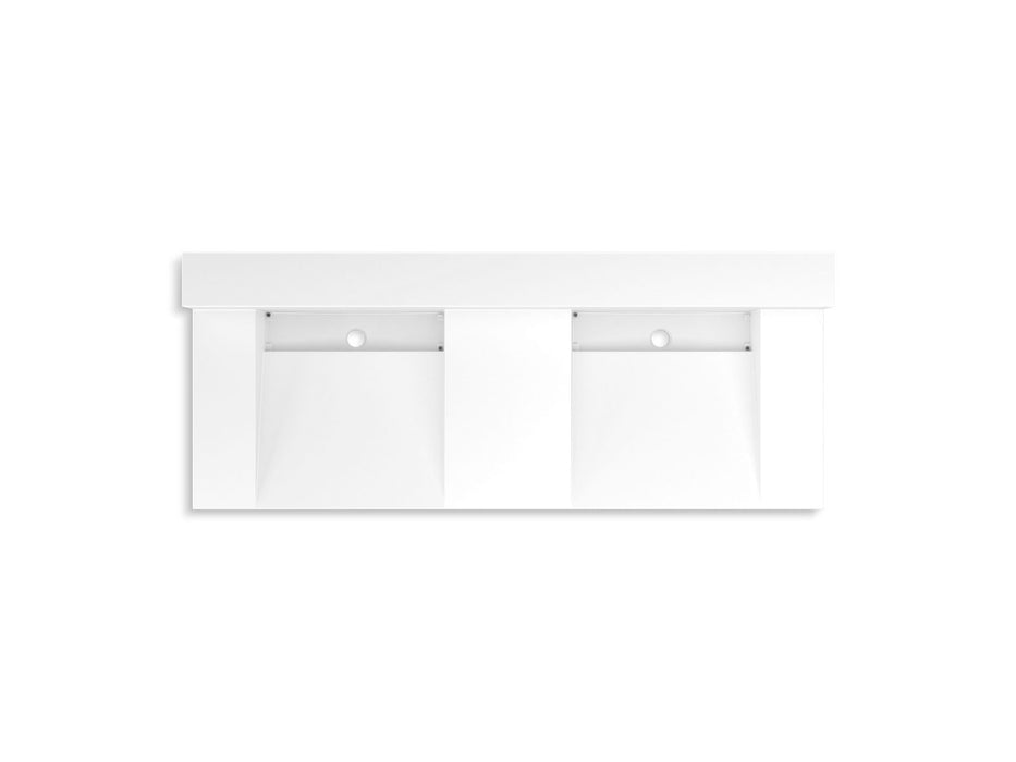 KOHLER K-81025-BSS Constellation 60" wall-mount basin lavatory system with backsplash