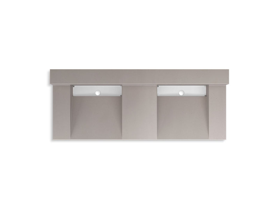 KOHLER K-81025-BSS Constellation 60" wall-mount basin lavatory system with backsplash